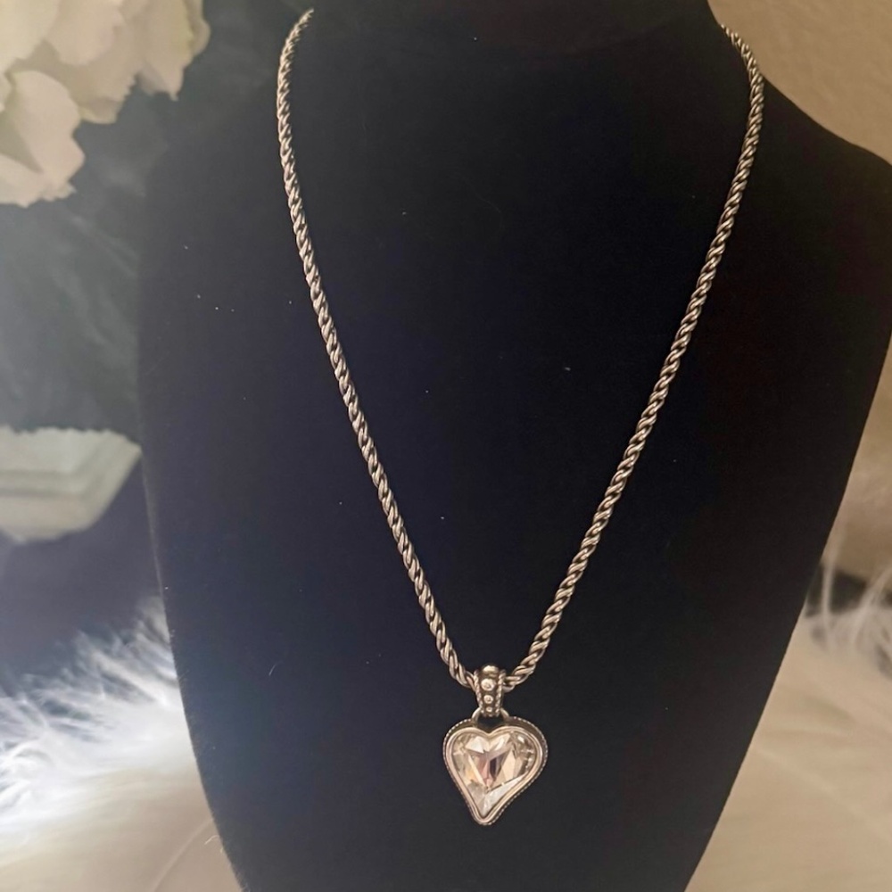 Brighton Crystal Bibi Heart Necklace